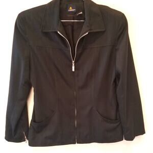 Liz Sport Womens Suit Blazer Jacket Zip Long Sleeve Zipper Closer‎ Blazer Size 6